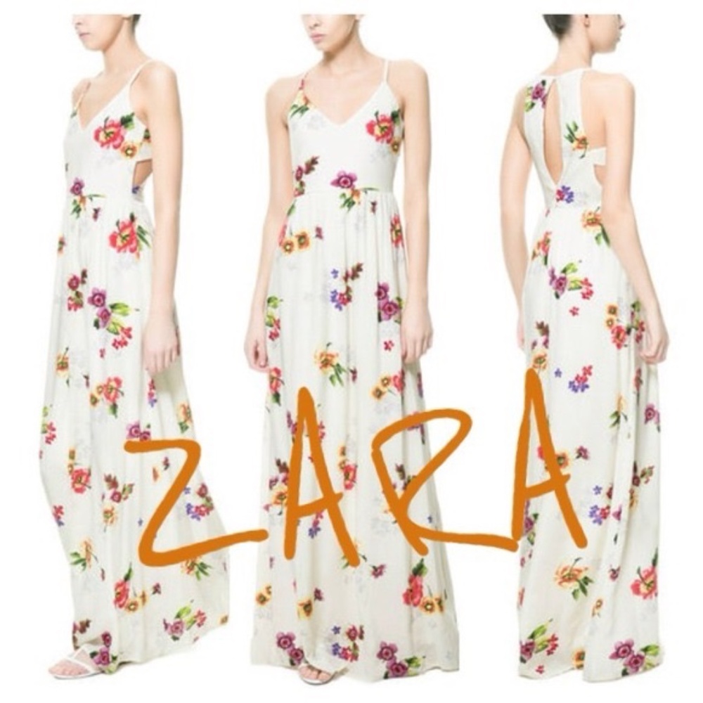 Zara Cutout Floral Dress